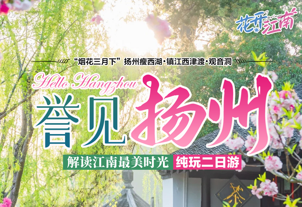 【誉见扬州】扬州瘦西湖•东关街•镇江西津渡纯玩二日游